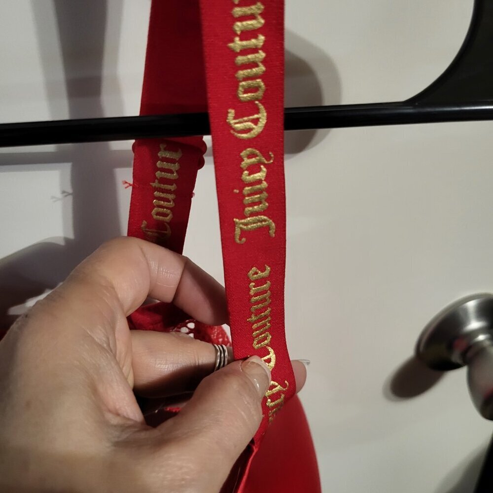 RED BLING JUICY COUTURE PUSH UP BRA SZ 38C - Picture 6 of 9